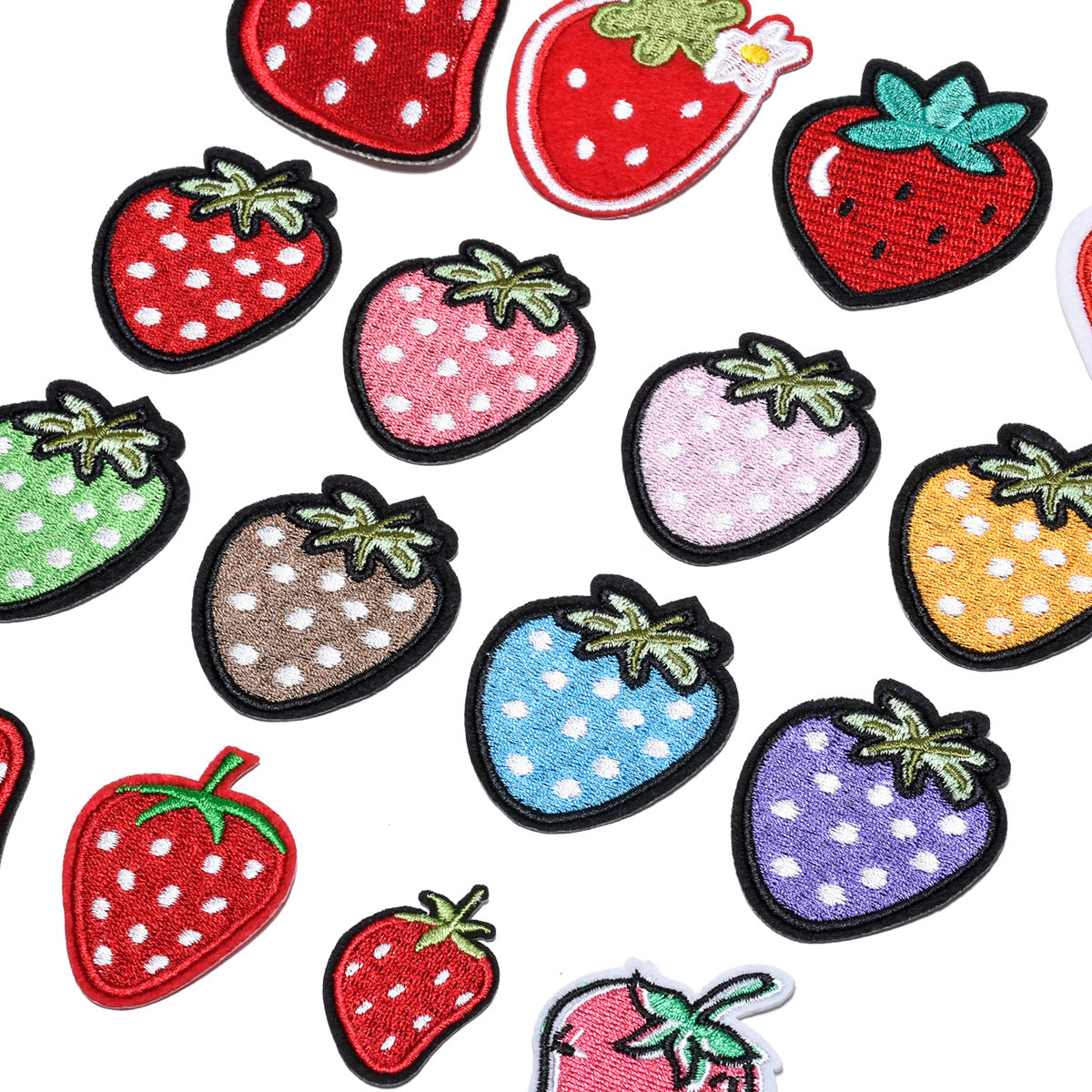 Wholesale Fruit flower  strawberry  pineapple embroidery patch